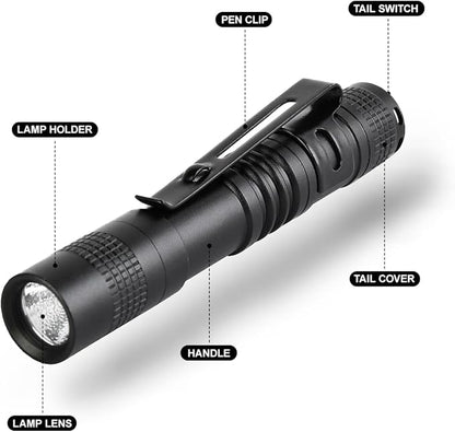 3 PCS LED Pen Light, Pocket Flashlight with Clip for Nurses, Portable Mini Flashlight Handheld Pen Light for Emergency, Overhaul, Outdoor Camping