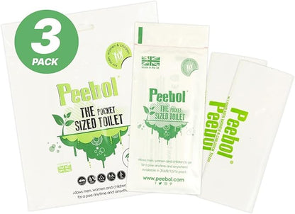 by SHEWEE – The Pocket-Sized Toilet – Rapidly Turns 1L of Urine into an Odourless & Solid Gel. Made in the UK, Disposable Urinal Bag for Everyone. Festival, Camping, Car & Travelling Essentials