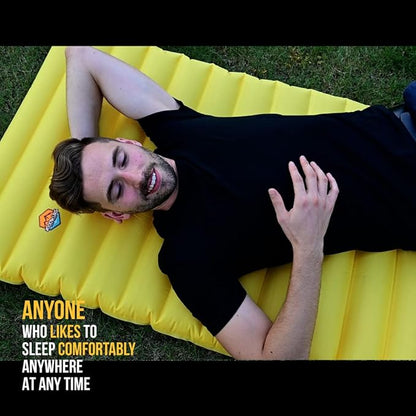 ZOOOBELIVES Extra Thickness | Wide Plus Sleeping Pad with Built-in Pump, Inflatable Camping Mattress of Ultimate Comfort for Car Camping, Tent, and Backpacking, Lightweight & Compact – Airlive2000P