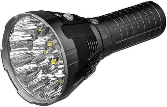 IMALENT MS18 Powerful Bright Flashlight 100,000 Lumens, Flashlights High Lumens Rechargeable with 18pcs Cree XHP70.2 LEDs and OLED Display, LED Flashlight for Emergencies, Camping