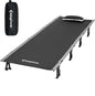 KingCamp Camping Cot, Folding Portable Heavy Duty Ultralight Cots for Adults Camping Tent Hiking Backpacking Mountaineering Travel Indoor Outdoor Indoor Base Camp with Pillow, Support 265 Lbs