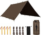 FREE SOLDIER Camping Tarp Waterproof Portable Multifunctional Outdoor Traveling Awning Backpacking Shelter Rain Tarp (Taupe 10×10.5ft)