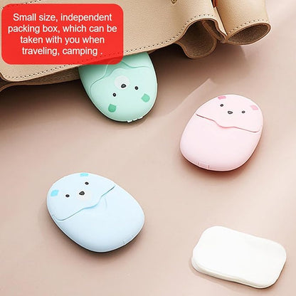 6 Boxes (300 Sheets) Mini Disposable Portable Travel Paper Hand Soap Sheets for Outdoor, Camping Hiking