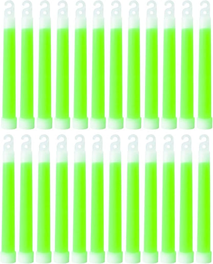 24 Pack Bright Glow Sticks Emergency Green Glow Sticks with 12 Hour Duration Chem Lights Sticks for Camping, Lights Parties, Emergency Light, Survival Kit, Blackout, Kids Activities