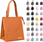 iknoe Lunch Bag Insulated Lunch Bags for Women & Men, 9L Reusable Lunch Tote, Portable Adult Thermal Large Lunch Cooler for Work Picnic Beach (Orange)