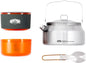 GSI Outdoors Glacier Stainless Minimalist Ultra-Light Cooking System Set, Perfect for One Backpacker