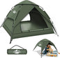 Pop Up Tents for Camping,2-3 Person Tent Easy Setup,Waterproof & Windproof Camping Tents, 60S Instant Double Layer Tent for Trekking, Family, Backpacking