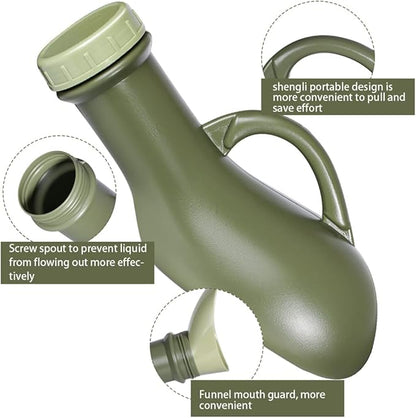Urinal Travel Toilet Urinal Bottles with Funnel Pee Bottle Urinals Unisex Portable Urine Bottle Pee Container for Camping Outdoor Car Travel 1000ML