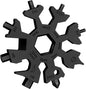 18 in 1 Snowflake Multi Tool, Phillips Flat Screwdriver Kit/Wrench/Bottle Opener, EDC Camping Gear, Gifts for Men (Black)