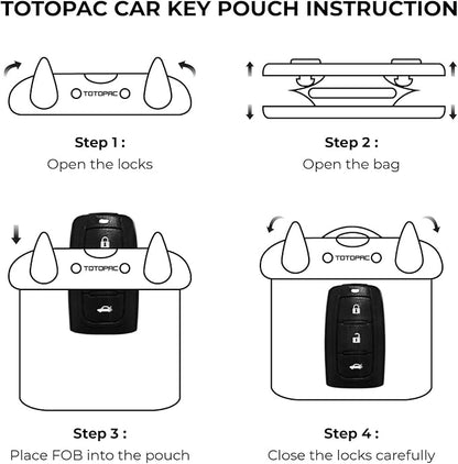 2Pack Waterproof Car Key FOB Case Floating Wallet Pouch for Remote Keys ID Credit Card Cash Money Submersible Dry Bag Holder (2, Black + Orange)