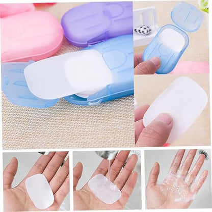 500 Sheets Disposable Soap Paper 5 Boxes Hand Cleaner Fragrance Mini Color Soap Paper for school Indoor, Outdoor, Travel, Camping Hiking