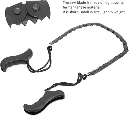 Pocket Chainsaw Serrated Hand Saw Chain Folding Hand Saw for Wood Cutting Hiking Camping Emergency Emergency