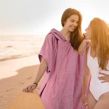SUN CUBE Surf Poncho Changing Robe with Hood | Quick Dry Microfiber Wetsuit Changing Towel with Pocket for Surfing Men Women