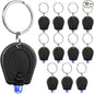 12 Pack Ultra Bright Blue Light Keychain Flashlight, Mini Blue LED Keychain Flashlight, Blue Keychain Flashlight for Night Observation