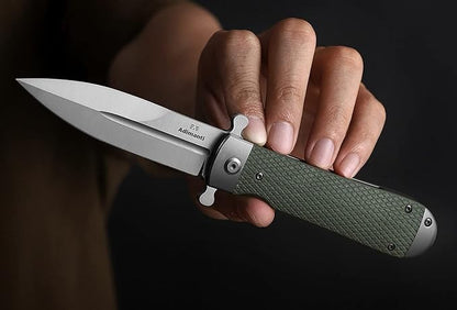 GANZO Firebird Adimanti Samson-OR Folding Pocket Knife Razor Sharp D2 Steel Blade Ergonomic G10 Anti-Slip Handle with Clip Hunting Fishing Camping Gear Outdoor Flipper EDC Pocket Knife (Orange)