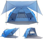 Elegear Beach Tent With 360 Removable Canopy, 4-6 Person Pop Up Sun Shade Shelter, UPF 50+ Automated Installation Double Silver Coating Portable Lightweight Cabana