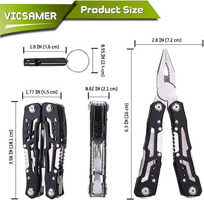 14 in 1 Multitool Pliers Gives One Whistle as a Gift, Professional Pocket Pliers from Wife Daughter to Father Boyfriend Husband on Christmas, Birthday, Valentine's Day, Father's Day - Samest
