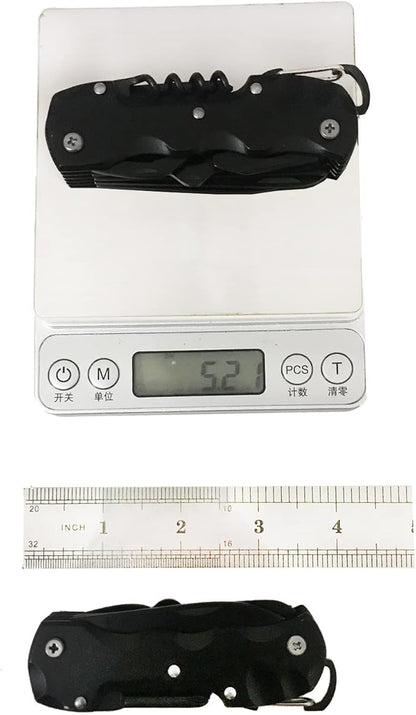15-in-1 Stainless Steel Multitool Pocket Knife with climbing hook