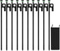 10Pcs Tent Stakes, 12in Heavy Duty Tent Stakes with Storage Pouch, Forged Steel Tent Sakes Metal, Metal Stakes for Tent Used (10Pcs, 12in, Diameter 1/4")