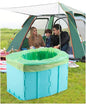 Portable Toilet Retracable Travel Toilet Adjustable Portable Toilet Potty Foldable Toilet Colorful Portable for Kids Elder Room Indoor Car Fishing Outdoor Camping (Sky-Blue)