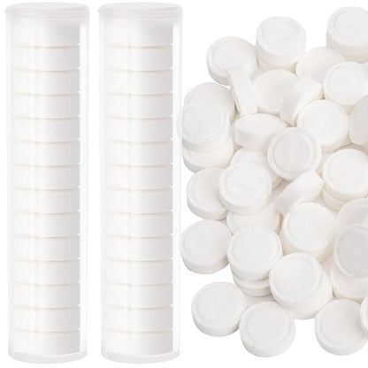 MCPINKY Compressed Towels, 130PCS Travel Hiking Toilet paper Portable Washcloth with Tube Containers Camping Wipes for Home Beauty Outdoors Hiking
