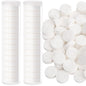 MCPINKY Compressed Towels, 130PCS Travel Hiking Toilet paper Portable Washcloth with Tube Containers Camping Wipes for Home Beauty Outdoors Hiking
