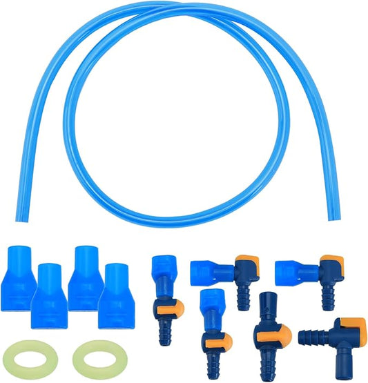 16pcs Replacement Bite Valve Silicone Nozzles ON-Off Switch Bite Valve Tube Nozzle Replacement with High Flow Replacement Tube replacement bite valve kit