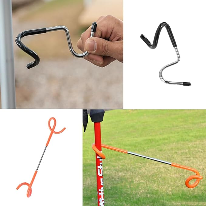 2 Pack Bird Feeder Hanger Pole Attachment Shelf Pole Hooks Stand Adapter for Tent Lamp Lantern Light Outdoor Birdfeeder Flower Pot Garage Camping Storage Organization