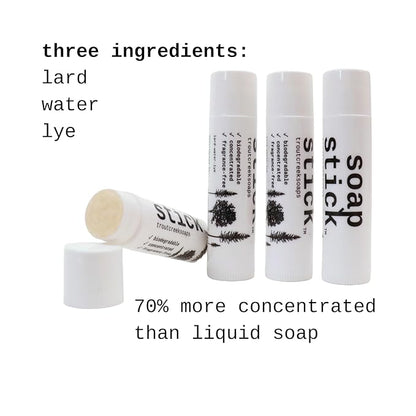 4pk Soap Stick: travel-sized, natural soap for hiking, camping, and traveling