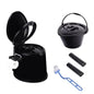 Camping Toilet, Portable Toilet for Adults & Kids, 5.3 Gallon Camping Toilet with Detachable Inner Bucket and Removable Toilet Paper Holder (Black)