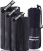 3Pack Quick Drying Soft Microfiber Towel, Sport Super Absorbent Bath Beach Towel Portable Gym Towel for Camping Swimming Running Yoga Golf Hiking Towel (Black)
