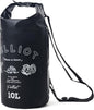 10L Waterproof Dry Bag Tough & Water-repellent Storage Bag with Adjustable Shoulder Strap Lightweight Portable Shoulder Dry Bags for Kayaking Boating Camping Black