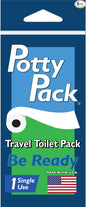 Single Use Portable Travel Bathroom Pack with Seat Cover, 2 ply Toilet Paper (4ft), Wet Wipes & Hand Sanitizer for Kids, Camping, Hiking, Outdoors, Sporting Events & More, Single - 10 units