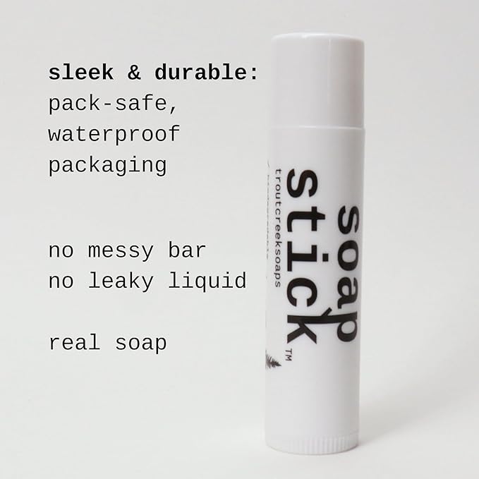 4pk Soap Stick: travel-sized, natural soap for hiking, camping, and traveling