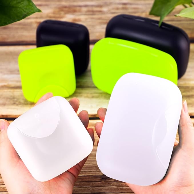 2 Pcs Plastic Soap Case Holder Container Box Home Outdoor Hiking Camping Travel Clear