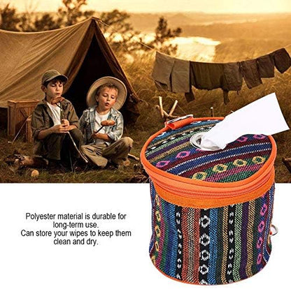 Toilet Paper Storage Holder Tissue Case Roll Paper Hanging Cover Wipes Box Case Holder with Hook for Outdoor Hiking Camping Tent