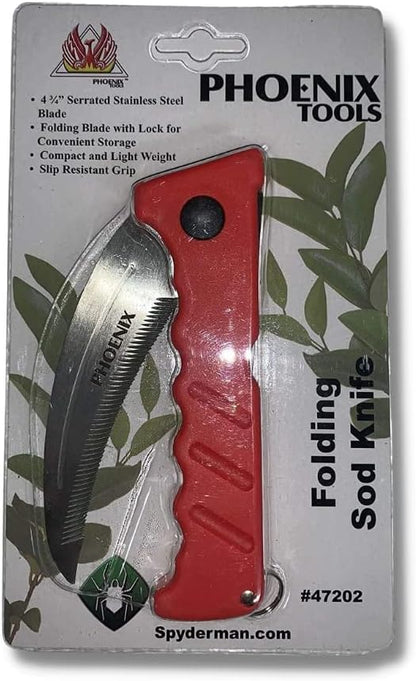 4 3/4" Folding Stainless Steel Sod Knife