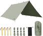 FREE SOLDIER Camping Tarp Waterproof Portable Multifunctional Outdoor Traveling Awning Backpacking Shelter Rain Tarp (Bean Green 10×10.5ft)