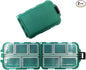 2x Small Hard Fishing Tackle Box Portable Case Hooks Lure Baits Storage Box Containers For Storing Swivels Jigs Hooks Sinker,10 Compartments (Green)