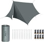 LYN Extra Large Zipper Reusable Survival Emergency Shelter Tent,Thermal Waterproof Fireproof Lightweight Bugout, with Paracord✚Stake for Camping,First Aid,Hiking&Bushcraft
