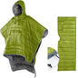 Camp Poncho Sleeping Bag Wearable Hooded Blanket - Envelope Lightweight Thermal Cloak Cape Windproof with Premium Stuff Compression Sack for Backpacking Hiking Hunting Fishing Outdoor Sport