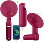 4 IN 1 Portable Handheld Fan,Personal Foldable Cooling Fan, Mini Pocket Fan,Desk Fan,Hand Fan,Flashlight,Power Bank,Table Lamp,Camping Travel Beach Fan, Birthday Gifts for Women Men(Red)