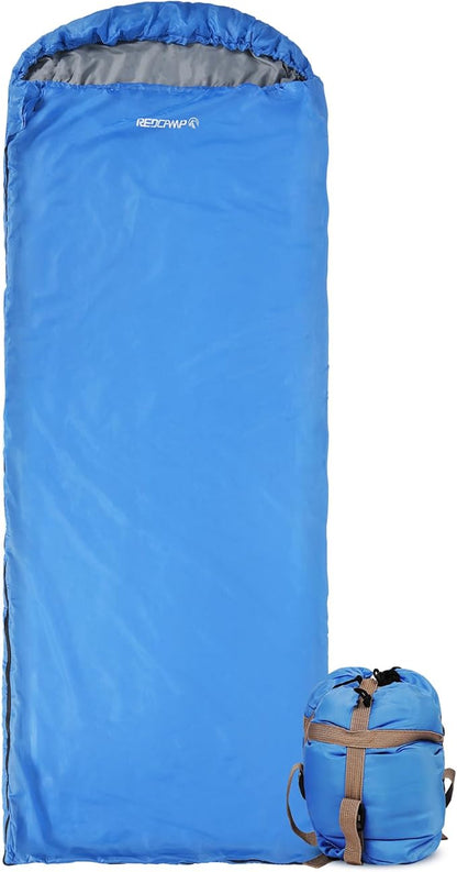 REDCAMP Ultra Lightweight Sleeping Bag for Backpacking, Comfort for Adults Warm Weather, with Compression Sack