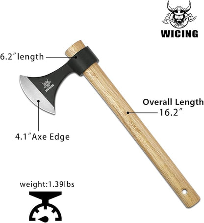 Throwing Axes 2 Pack, 16.2-inch Throwing Tomahawks High Carbon Steel & Wooden Handle, for Axe Throwing Recreation and Competition