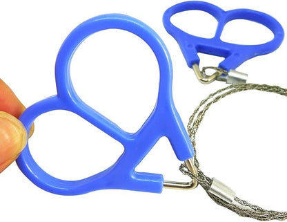 2 Pairs Survival Saw Wire Saws Universal Saw Camping Saw, Commando Wire Saw Bulk,Ideal for Survival Kits