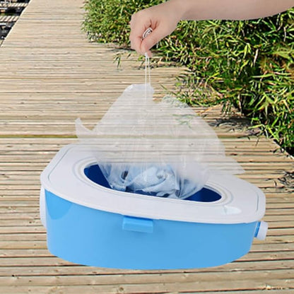 PORMYTRIP 10PCS Portable Toilet Dedicated Plastic Replacement Bags With Adjustable Retractable Rope for Car,Camping,Hiking,Boating,Long Road Trips,Traffic jam