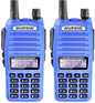 2 Pack BAOFENG UV-82 Dual Band Two Way Radio, 5W Ham Radio Handheld Walkie Talkies (Blue)