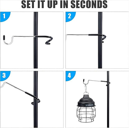 6 Pack Camping Lantern Hook Hangers,Tent Light Lamp Hanging Hooks,Outdoor Lamp Hangers for Camping, Fishing, Hunting