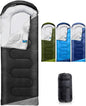 Rantizon Sleeping Bags for Adults Backpacking Lightweight Waterproof- Cold/Warm Weather Sleeping Bag for Mens Kids Boys Girls Camping Essentials Hiking Outdoor Travel Hunting with Compression Bags