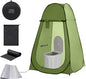Portable Toilet and Privacy Tent for Adults, Pop Up Potty Tent Outdoor Portable Toilet for Camping with 15 Toilet Bags, Mat, Pop-up Tent for Toilet, Travel, Changing